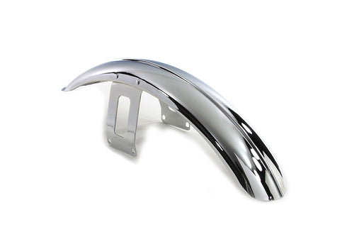 Wyatt Gatling Chrome Front Fender with Chrome Bracket - 50-1584