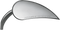ARLEN NESS Mirror - Rad III - Side View - Teardrop - Black - Right 13-093