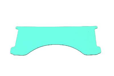 National Cycle Replacement Round Windshield Window Blue - 51-0308