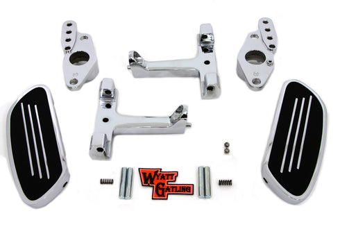 V-Twin Passenger Footboard Set with Swingarm Mount Kit - 51-0867