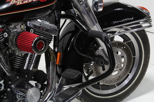 V-Twin Black Front Engine Bar with Footpeg Pads - 51-0871