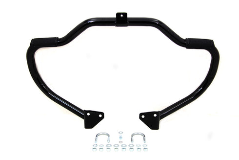 V-Twin Black Front Engine Bar with Footpeg Pads - 51-0872