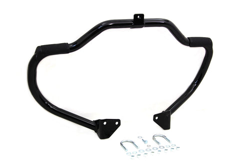 V-Twin Black Front Engine Bar with Footpeg Pads - 51-0872