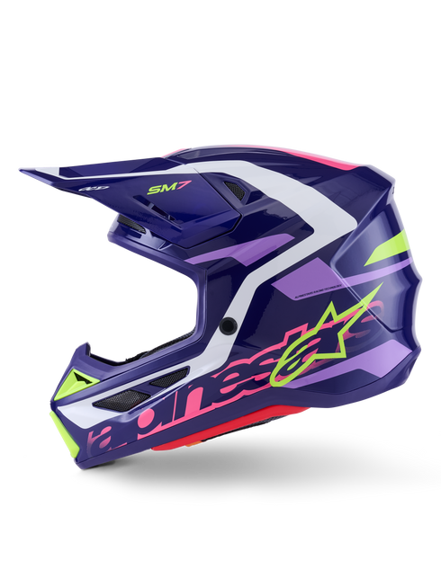 ALPINESTARS Sm7 Deed Helmet Purp/Pnk Glossy Md - 482-00191M