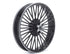 V-Twin Front 21 inch x 3.15 inch Duro 36 Fat Spoke Matte Black Whee - 52-0003
