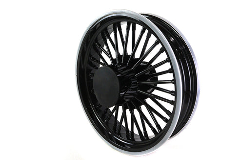 V-Twin Front 16 inch x 3.5 inch Duro 36 Fat Spoke Matte Black Wheel - 52-0031