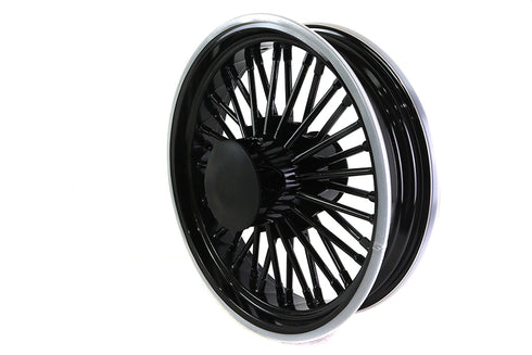 V-Twin Front 16 inch x 3.5 inch Duro 36 Fat Spoke Matte Black Wheel - 52-0032