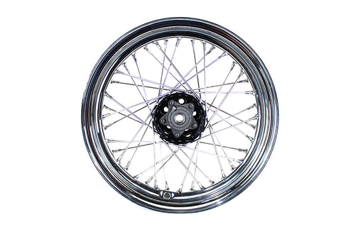 V-Twin 16 inch x 3.00 inch KH Type Star Hub Wheel Black - 52-0453