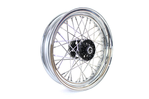 V-Twin 16 inch x 3.00 inch KH Type Star Hub Wheel Black - 52-0453