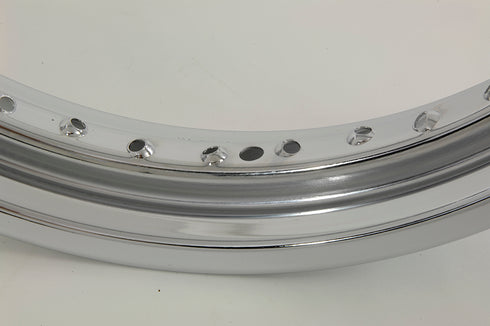 V-Twin 19 inch x 2.50 inch Rolled Edge Chrome Wheel Rim - 52-0702