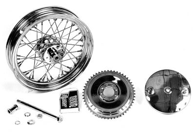 V-Twin 16 inch x 3.00 inch Wheel and Brake Drum Assembly Chrome - 52-1050