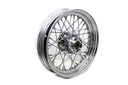 V-Twin 16 inch x 3.00 inch Front Spoke Wheel Chrome - 52-2054