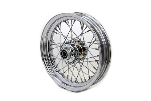 V-Twin 16 inch x 3.00 inch Rear Spoke Wheel Chrome - 52-2057