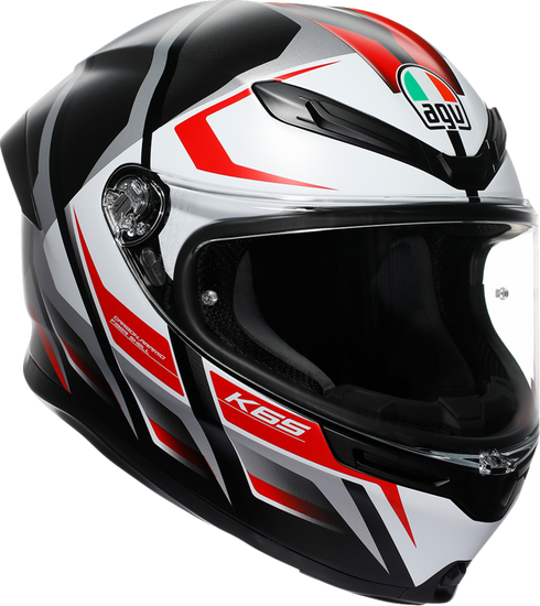 AGV K6 S Helmet - Karve - Matte Black/White/Red - 2XL 2118395002-025-XXL