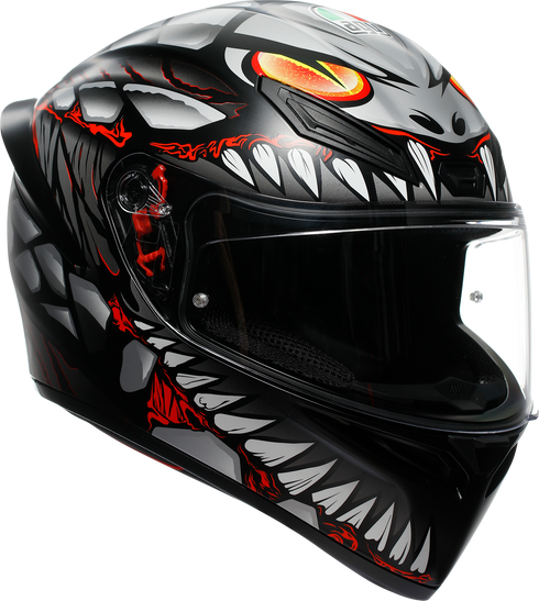 AGV K1 S Helmet - Lyzard - Matte Black/Gray/Red - Large 2118394003-044-L
