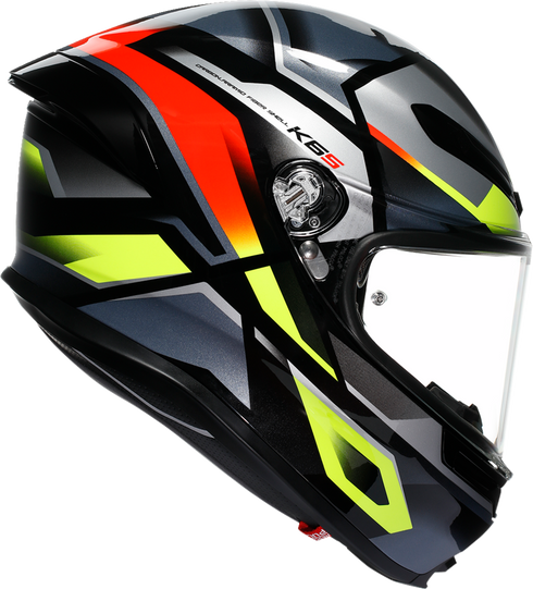 AGV K6 S Helmet - Erazer - Black/Red/Yellow Fluo - Medium 2118395002-026-M