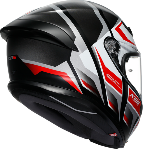 AGV K6 S Helmet - Karve - Matte Black/White/Red - Small 2118395002-025-S