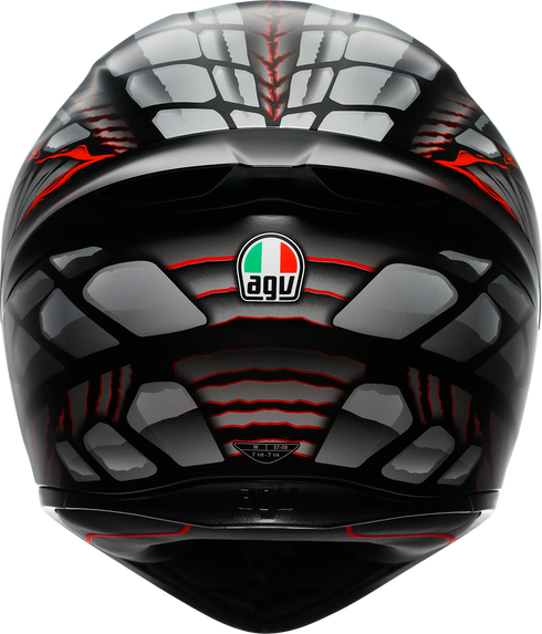 AGV K1 S Helmet - Lyzard - Matte Black/Gray/Red - Small 2118394003-044-S