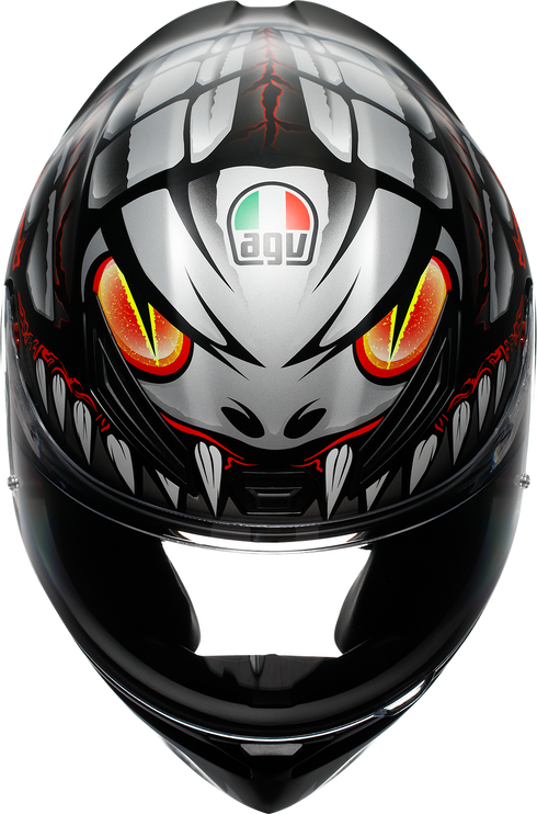 AGV K1 S Helmet - Lyzard - Matte Black/Gray/Red - Large 2118394003-044-L