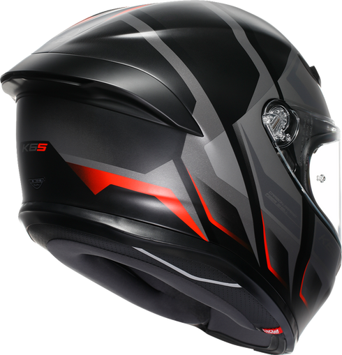 AGV K6 S Helmet - Karve - Matte Black/Gray/Red - Large 2118395002-024-L