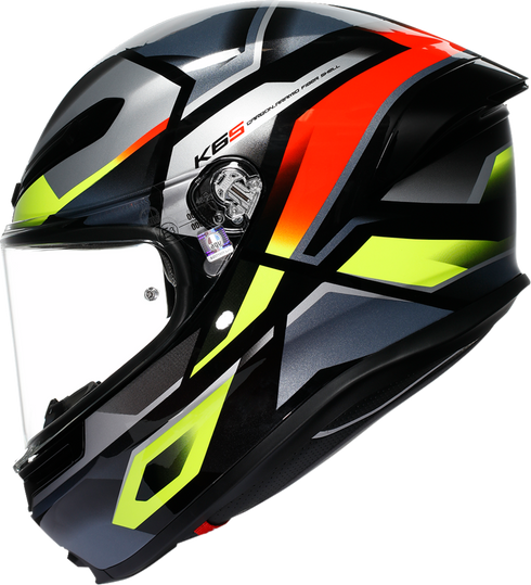 AGV K6 S Helmet - Erazer - Black/Red/Yellow Fluo - Small 2118395002-026-S