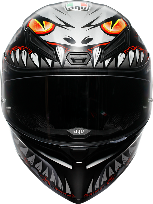 AGV K1 S Helmet - Lyzard - Matte Black/Gray/Red - Small 2118394003-044-S