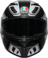 AGV K3 Helmet - Rivia - Matte Black/White - Small 2118381004-019-S