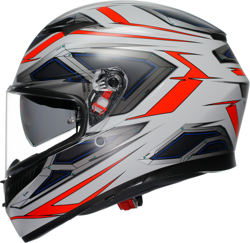 AGV K3 Helmet - Space - Matte White/Red Fluo - Large 2118381004-020-L