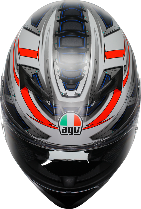 AGV K3 Helmet - Space - Matte White/Red Fluo - Medium 2118381004-020-M