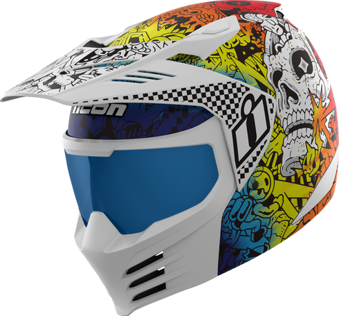 ICON Elsinore* Helmet - Doodle 3 - White - Large 0104-3440