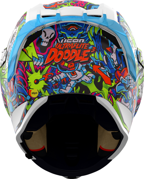 ICON Ultraflite Helmet - Doodle 3 - MIPS? - Blue - 2XL 0101-18066