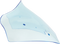 KLOCK WERKS Kolor Flare™ Sport Windshield - 8" - Blue Ice KWW-01-0754