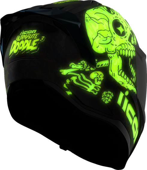 ICON Ultraflite Helmet - Doodle 3 - MIPS? - Blue - 3XL 0101-18067