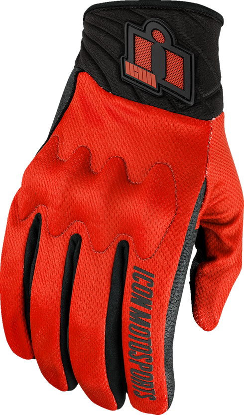 ICON Anthem3™ Gloves - Red - Large 3301-4871