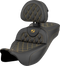 SADDLEMEN Roadsofa™ Extended Reach Seat - Lattice Stitch - Gold Stitch - with Backrest - FL '08-'23 808-07B-184B7