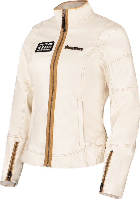 ICON Women's Tuscadero3™ Jacket - White - Medium 2822-1777