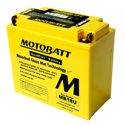 Motobatt MotoBatt 12 Volt AGM Fully Sealed Yellow Battery - 53-0546