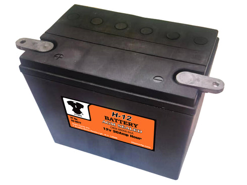 V-Twin H-12 Sealed AGM Battery - 53-0872