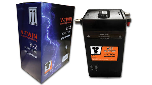 V-Twin H-2 6 Volt 22 Amp Battery - 53-0915