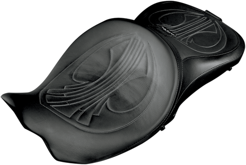 DANNY GRAY Longhaul 2Up Seat - Air - w/ Driver Backrest Capability - Drag Stitch w/ Gray Thread - FL '08-'23 21-413DAIR