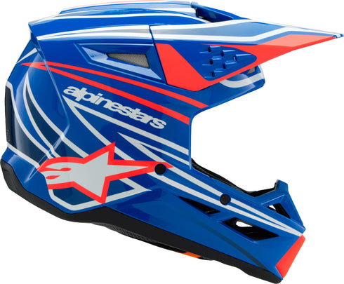 ALPINESTARS Sm3 Youth Wurx Helmet Blue/Red/Wht/Blk Ys - 482-00088YS
