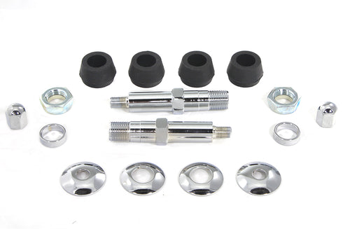 V-Twin Chrome Lower Rear Shock Stud Kit - 54-0446
