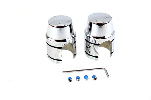 AEE Upper Shock Stud Cover Set Chrome - 54-0532