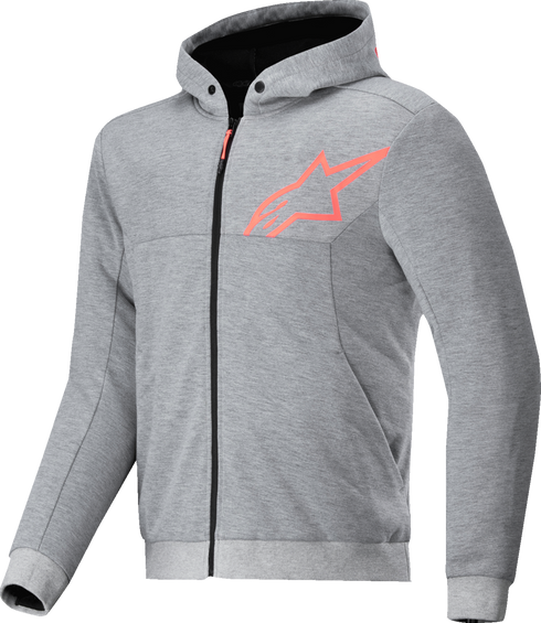ALPINESTARS ALPINESTARS Chrome v2 Sport Hoodie - Heather Gray/Red Fluo - Medium 4200325-9199-M - 2820-7093