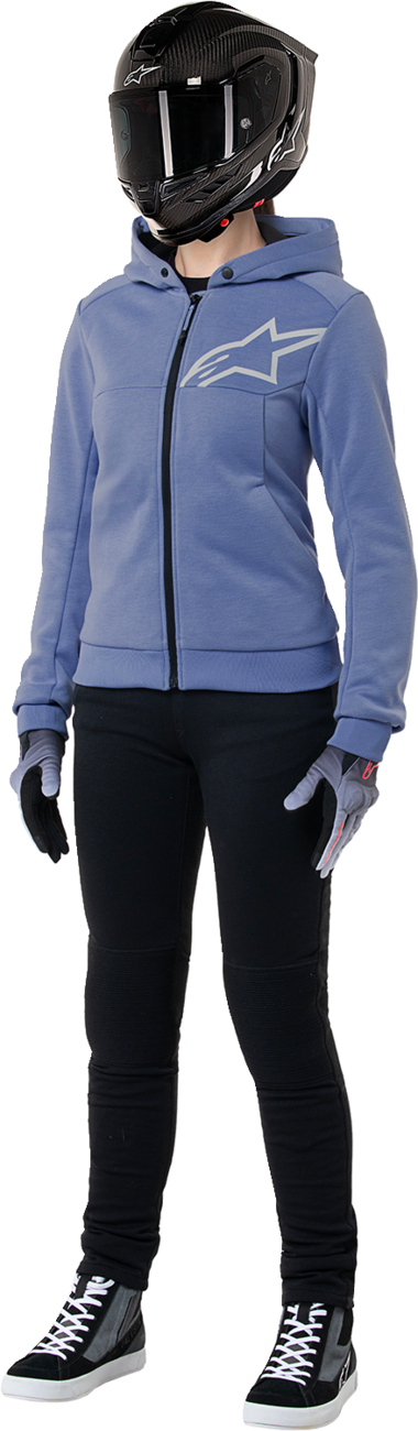 ALPINESTARS ALPINESTARS Stella Chrome v2 Sport Hoodie - Blue Violet/White - 2XL 4210225-7185-2XL - 2822-1707