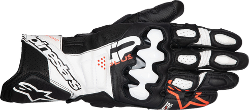 ALPINESTARS GP Plus R V3 Leather Gloves - Black/White/Fluo Red - Medium 3550825-1231-M