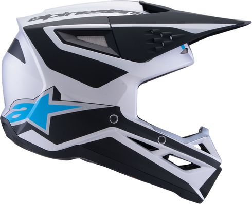 ALPINESTARS SM3 Helmet - Heat - Matte Silver/Blue/Black - XL 8301026-1949-XL