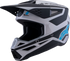 ALPINESTARS SM3 Helmet - Heat - Matte Silver/Blue/Black - Medium 8301026-1949-M