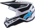 ALPINESTARS SM3 Helmet - Heat - Matte Silver/Blue/Black - Medium 8301026-1949-M