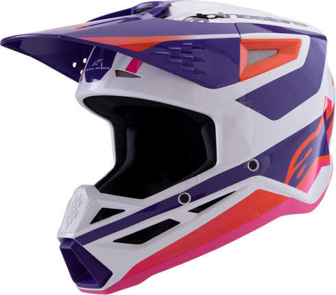 ALPINESTARS SM3 Helmet - Heat - Gloss White/Purple/Pink - Large 8301026-2052-L